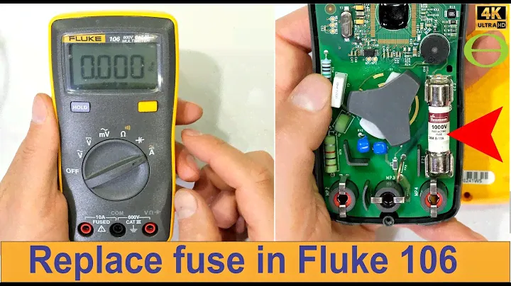 How to replace the 11A Bussmann fuse in the Fluke 106 multimeter